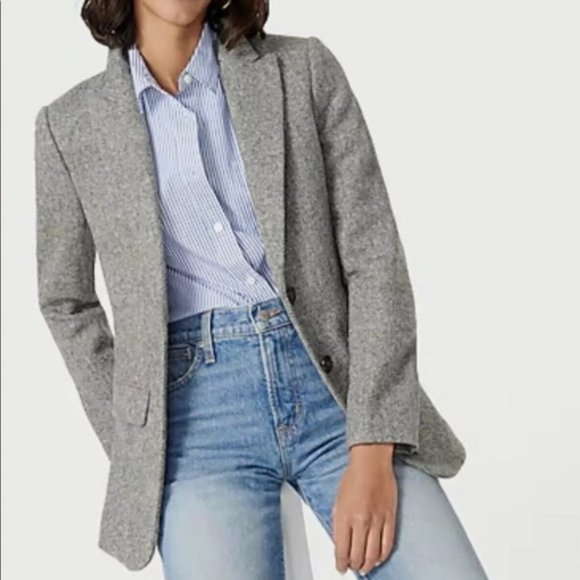 Sommerset blazer in graphite English wool herringbone - Picture 2 of 6